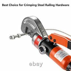 10 Ton Hydraulic Cable Crimper Hand Tool for 1/8 3/16 Stainless Steel Cable Rail