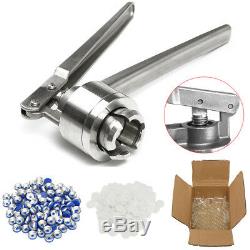 20MM Manual Crimper Hand Seal Ring Machine Tool with 100 Vials + Stopper + caps