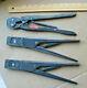3 Amp Hand Crimp Tools Lot 90067-5, 90202-2, 220009-1 Used W Owner Marks / Wear