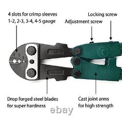 4 Slot Crimping Swaging Tool Kit To Join High Tensile Steel Wires Ropes With 4 S