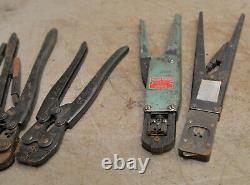 5 electrician hand crimping tool Berg HT-43 Amp & more wire crimp tool lot K6