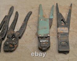 5 electrician hand crimping tool Berg HT-43 Amp & more wire crimp tool lot K6