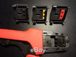 638191100 Molex Tool Hand Crimper 14-20 Awg Side comes with 3 assemblies