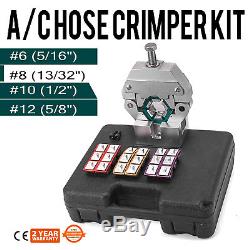 71550 Manually Operated A/C Hose Crimper Tool Kit With 4 Dies New Hand Crimping