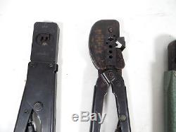 AMP 59239, 90296-1 & Burndy M8ND N2ORT-20 Hand Crimper Crimping Tool Lot