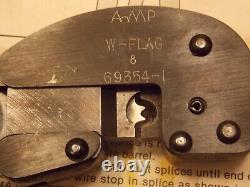 AMP 69354-1 Hand Crimping Tool TE Connectivity Certi Crimp Flag Terminals 8 Wire