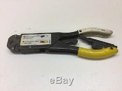 AMP Aircraft T-Head Manual Hand Crimping & Ratchet Tool Crimper Yellow & White