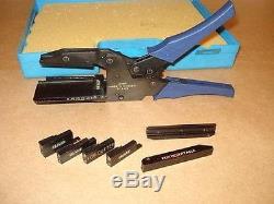 AMP CRIMP CUT 91243 AMP-LATCH HAND TOOL KIT 91243-4 KIT WITH CASE & ACCESSORIES