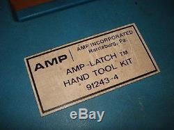 AMP CRIMP CUT 91243 AMP-LATCH HAND TOOL KIT 91243-4 KIT WITH CASE & ACCESSORIES