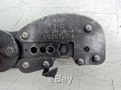AMP PIDG 59287-2-K Ratcheting Hand Crimper Crimping Tool 12-10 & 16-14 HD