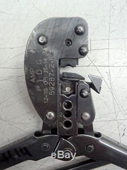 AMP PIDG 59287-2-K Ratcheting Hand Crimper Crimping Tool 12-10 & 16-14 HD