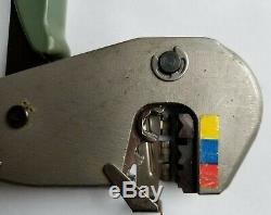 AMP (TE) Faston Tetra Ratchet Hand Crimp Tool P/N 59824-1-N Made in USA, VG cond