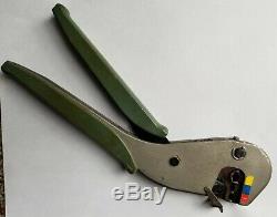 AMP (TE) Faston Tetra Ratchet Hand Crimp Tool P/N 59824-1-N Made in USA, VG cond