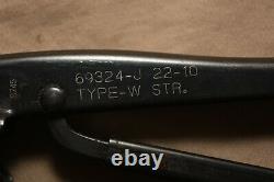 Amp 69324-J 22-10 Type W STR Ratchet Crimping Hand Tool