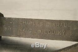 Antique Charles E. Kraus Hand Crank Crimping Machine Mfg Co Louisville Ky