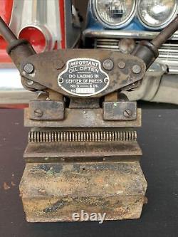 Antique Clipper Belt Lacer Lacing Machine Crimper As Seen On Hand Tool Rescue