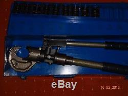 BM 184 hydraulic hand compression crimping tool + 9 dies