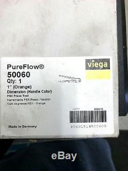 BRAND NEW Viega PEX Crimp Press Hand Tool 1 Pureflow Orange 50060 Germany