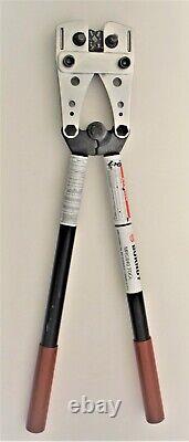 BURNDY Hytool Hand Operate Mechanical Rotating Crimp Tool 8 to 4/0 AWG Excellent