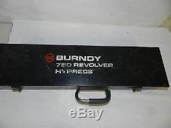 BURNDY Y750 Revolver Hypress hydraulic hand crimp tool With Dyes & Case