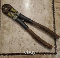 Burndy MD6-8 Crimper HAND OPERATED Permanent O And D3 Grooves VTG LINE TOOL Exc