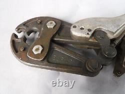 Burndy Manual Crimper MD6 Lineman Crimp Tool BG D3 Fixed Die Hypress Cam Ratchet