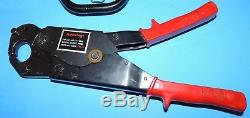 Burndy OUR840 Hytool Hand Ratchet Criimping Crimper Electrical Tool & metal case