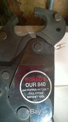 Burndy OUR840 Popper Hytool Hand Ratchet Crimping Tool