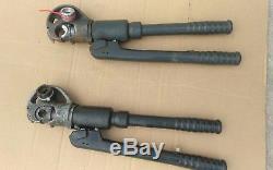 Burndy Revolver Hydraulic Hand Operated 12 Ton Crimping Tool withDies