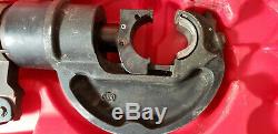 Burndy Y750HSXT 12 Ton Hydraulic / Manual Hand Crimping Tool / Crimper With Case