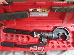 Burndy Y750HSXT Hydraulic / Manual Hand Crimping Tool / Crimper With Case