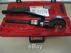 Burndy Y750HSXT Revolver Hydraulic Hand-Operated 12-Ton Crimping Tool with DIES
