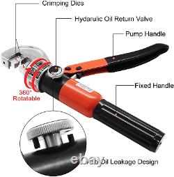 Cable Crimper Hydraulic Hand Tool for 1/8 3/16 Stainless Steel Wire Swaging