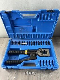 Cembre HT-45 Hydraulic Hand Crimper With 4 Dies, Case, Tool