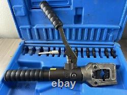 Cembre HT-45 Hydraulic Hand Crimper With 4 Dies, Case, Tool