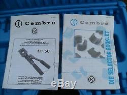 Cembre HT50, hand hydraulic crimper, crimping tool & case