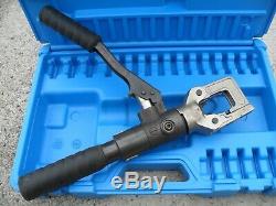 Cembre HT51, two speed, hand hydraulic crimper, crimping tool & case