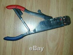 Crimper AMP 59250 T-Head Hand Ratchet Crimping Tool Red Blue