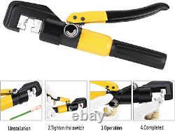 Custom Hydraulic Hand Crimper Tool 10 Ton for Stainless Steel Cable Railing Fitt