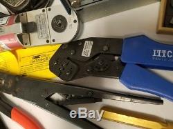 DMC AMP Hand Crimping Tool & air operated schleuniger type wire strippre by ITT