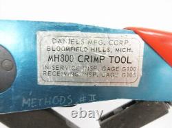 DMC Mh800 Miniature Adjustable Hand Crimp Tool 32-20 Awg Daniels Manufacturing