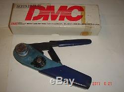 Daniels AFM8 hand crimping tool with DC positioner and Dsub contact extractors