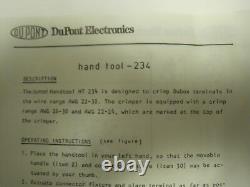 Dupont Electronics Hand Tool HT-234 CRIMP TOOL 1pcs