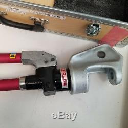 Elpress V1311C Hydraulic 13-Ton Hand Crimping Tool / B18 Dies & Case