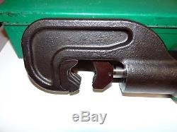 GREENLEE 1989 Manual HYDRAULIC DIELESS CRIMPER Hand Crimping TOOL & BOX