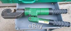 GREENLEE Model #1989 Manual HYDRAULIC DIELESS CRIMPER Hand Crimping TOOL & CASE
