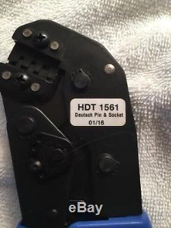 HDT 1561 Deutsch Hand Crimp Tool Solid Contacts Harley Caterpillar Crimper