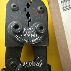 Hand Crimp Tool Electrical Terminals 22-16 16-14 AWG Hollingsworth H-7B New