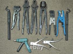 Hand Crimper Lot 11 Tools AMP 59500 69600-4 90312-1 69140-1-R Used