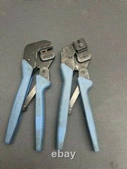 Hand Crimping Tools, AMP 58630-1 with AMP 90758-2, Lot of 2